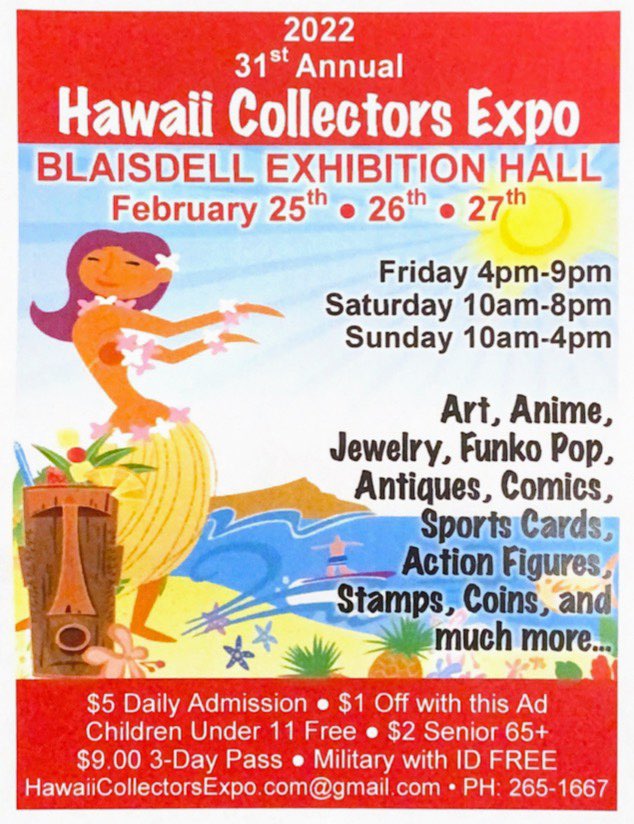 Kawaii Kon  We are at the Hawaii Collectors Expo today along with all of  the amazing vendors for the Anime Swap Meet Show your Kawaii Kon 2017 or  Comic Con Honolulu